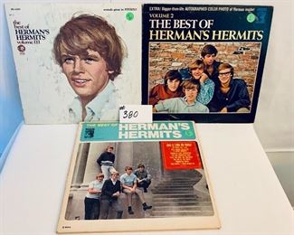 Lot 380- $5 EACH  Herman’s Hetmits $15
good-acceptable. 1965-1975
THE BEST OF HERMANS HERMITS ( SOLD) 