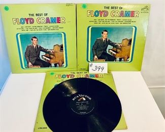 #399- (3) FLOYD CRAMER $4 EACH
THE BEST OF FLOYD CRAMER 
very good - good. 1964