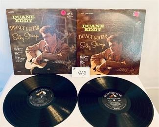 Lot 413- DUANE EDDY $4 EACH
TWANGY GUITAR SILKY STRINGS 
good 1970