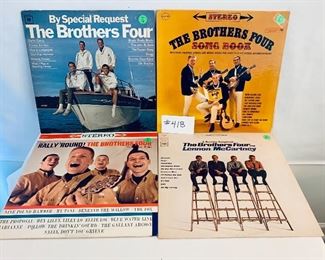 # 418- (4) THE BROTHERS FOUR $18
very good-acceptable.   1960-1966