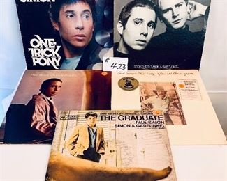Lot # 423- (5)PAUL SIMON/SIMON & GARFUNKEL   $30 
very good-acceptable 1968-1980