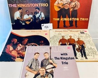 # 481- (5) THE KINGSTON TRIO $16
acceptable-fair.  1959- 1982