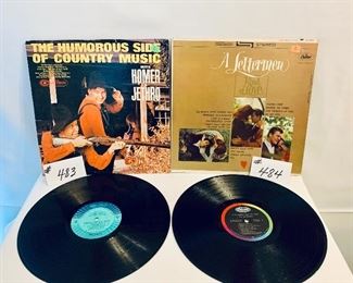 # 483- HOMER & JETHRO / THE HUMOROUS SIDE OF COUNTRY MUSIC 
1963 acceptable 
#484- LETTERMAN / A LETTERMAN KIND OF LOVE  1963  fair 