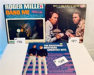 #486- ROGER  MILLER  $3      1964. 
acceptable. 
#487- Roy Clark and Buck Trent  $4
1975.  good 
# 489- THE RIGHTEOUS BROTHERS (SOLD)
1967  acceptable 