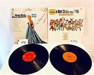  # 496- PATTI PAGE $7
HUSH , HUSH SWEET CHARLOTTE 
1965. good 
# 497- THE NEW CHRISTY MINISTRIES    $4.     good 