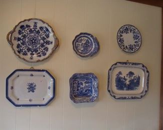 Selection of Blue and white Ironstone china.