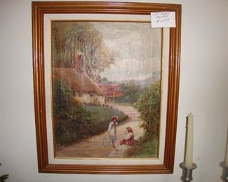 Victorian oil on canvass dated 1902.