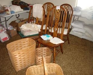 Set of Four Oak Windsor chairs.