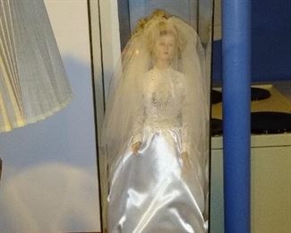All Porcelain Bride Doll With Handmade Wedding Dress