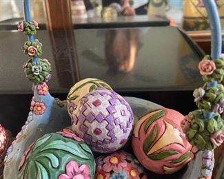Jim Shore Hunting Eggs Finding Joy Easter Basket