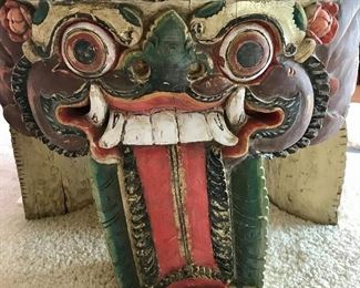Chief Chair detail (1 of pair)
Wood & paint
20th c Nigeria 
From Ann Nathan Gallery