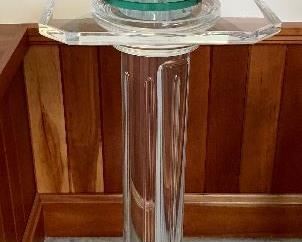 Capelette studio glass vessel on stand
(1 of 2)