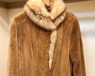 Sheared mink coat