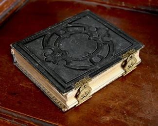 antique leather photo album