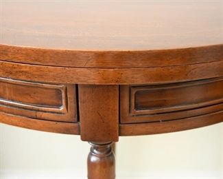 mahogany demilune table (detail)