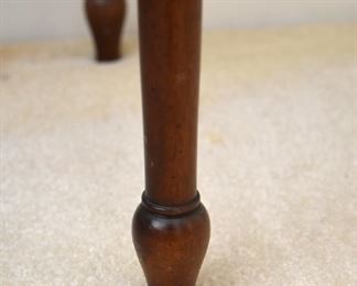 mahogany demilune table (leg detail)