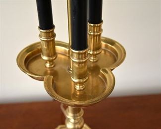 lamp, brass and green marble 