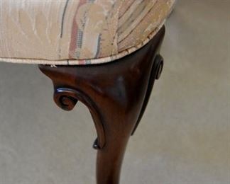 chair (leg detail) padded queen Anne foot