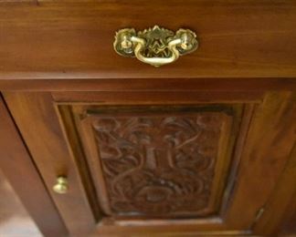 Hall tree/mud room stand, beautifully detailed. 