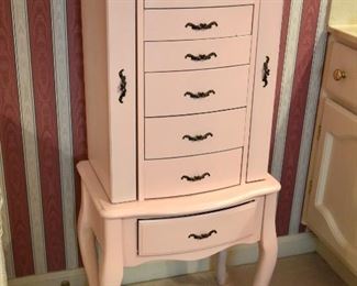 tall pink jewelry box