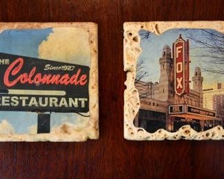 Atlanta landmark beverage coasters