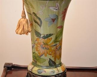 lamp, ceramic and brass 