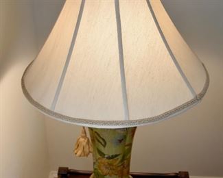 lamp, ceramic and brass 