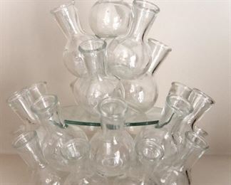 tiered, clustered bud vases