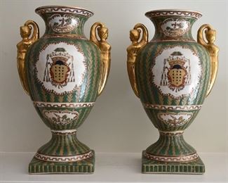 13" ceramic vases (2/pair)