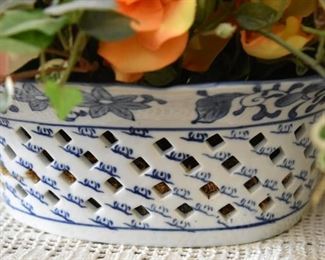 blue and white bowl