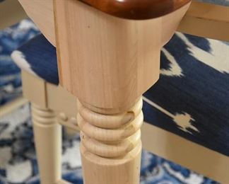 Dining table and four (4) chairs (leg detail)