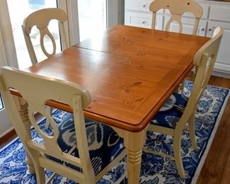 Dining table and four (4) chairs 