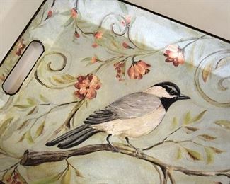 tray, bird motif
