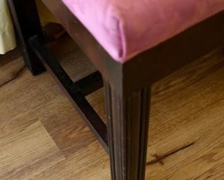 long upholstered bench (leg detail)