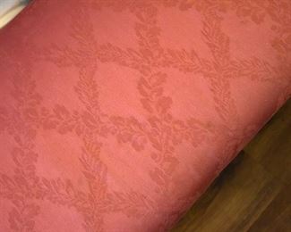 long upholstered bench (fabric pattern)