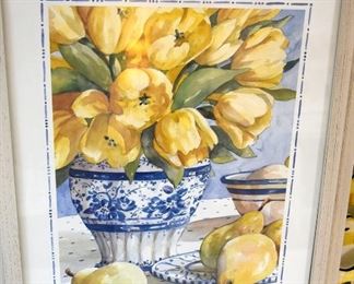 framed watercolor print