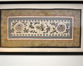 framed Asian embroidery