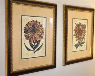 framed art, flowers