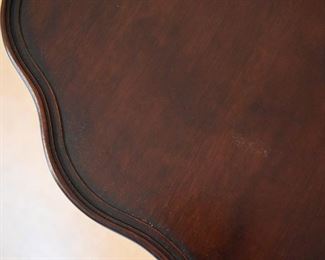 Tilt-top pie crust table (top detail)