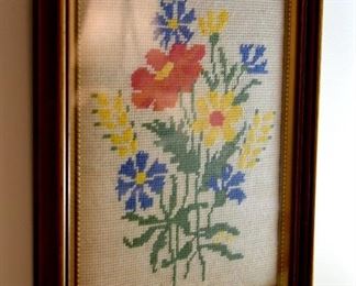 framed needlepoint