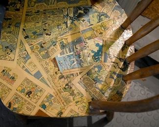 découpage table and chairs