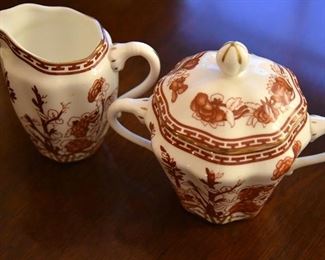 Coalport bone china, "Indian Tree Coral" pattern