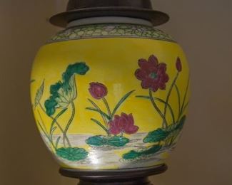 Asian ginger jar, bright yellow
