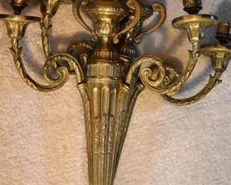 brass candle sconces