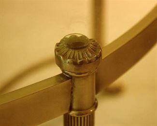 brass and glass coffee table (detail)