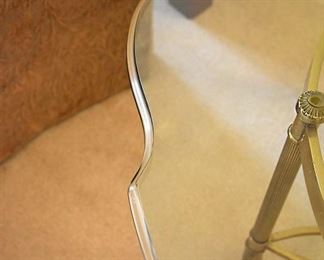 brass and glass coffee table 