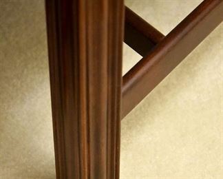 dining table, with band surround, with 8/eight chairs and a leaf (leg detail)