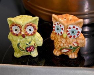 fun, funky owl salt shakers