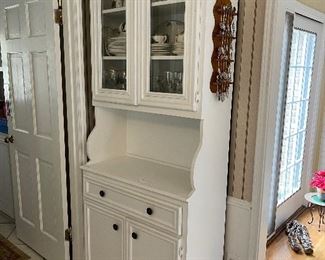 White painted kitchen cabinet