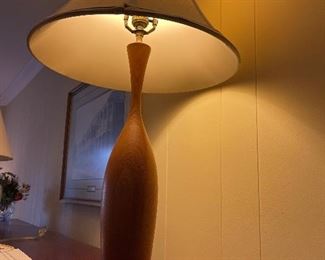 Mid century wood lamp
